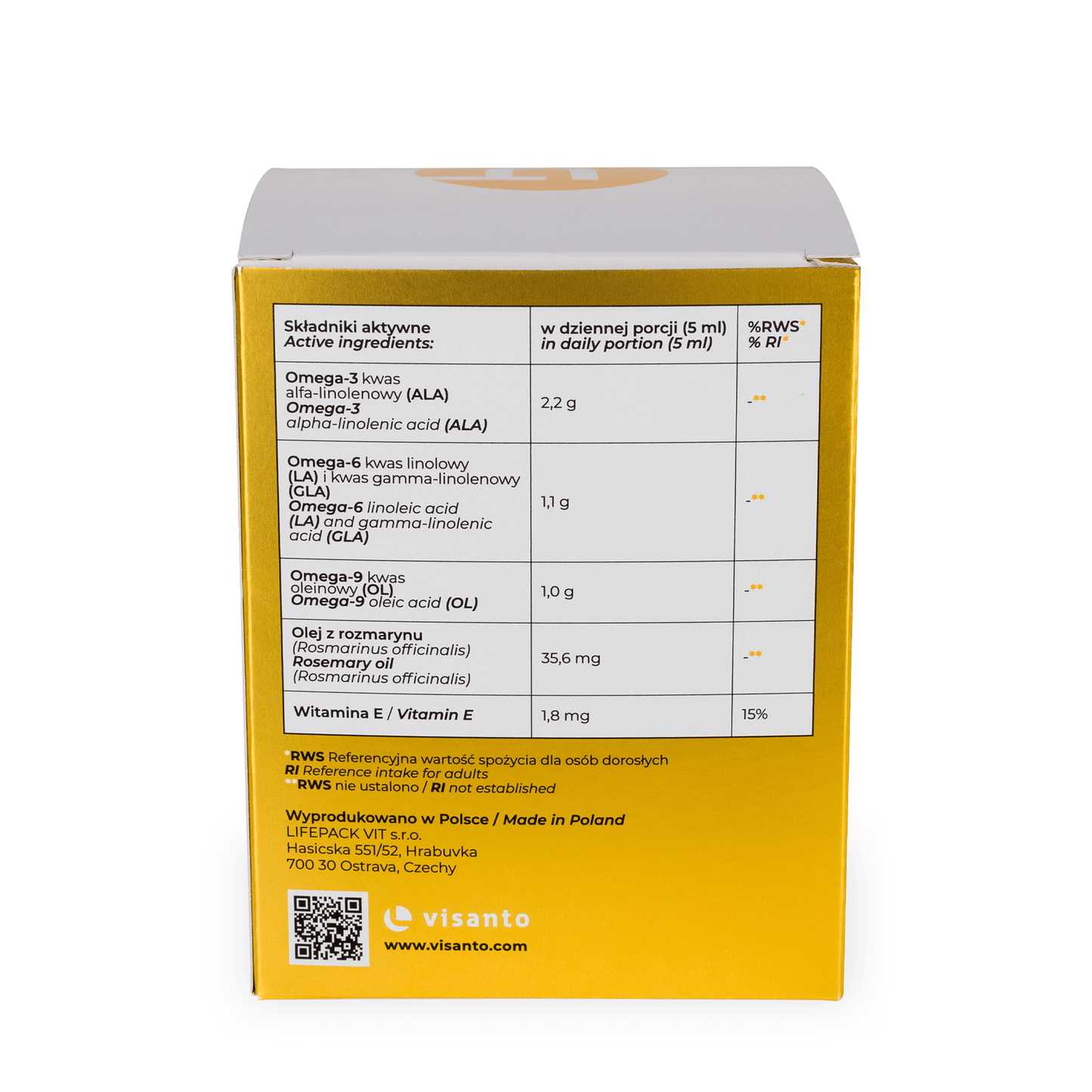 Visantol Plant Base Omega 3.6.9 Liquid - sachets