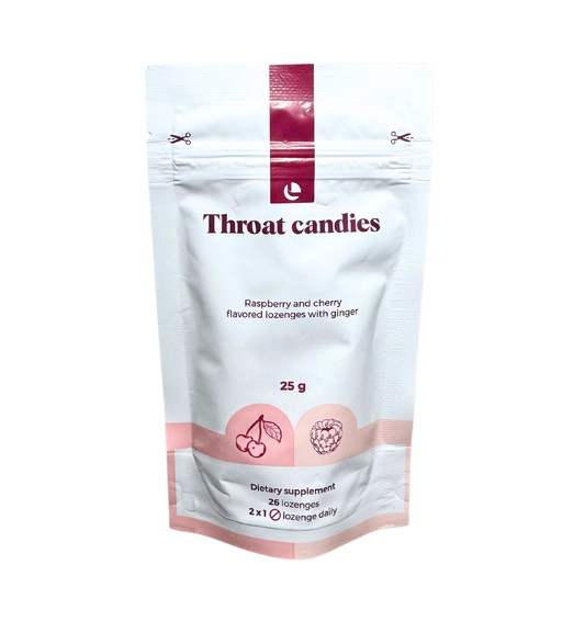 Throat candies -  raspberry and cherry with ginger *NEW*